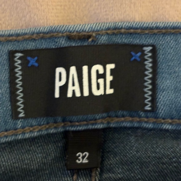 PAIGE Straight Leg Jeans in Soft Blue - Picture 2 of 9
